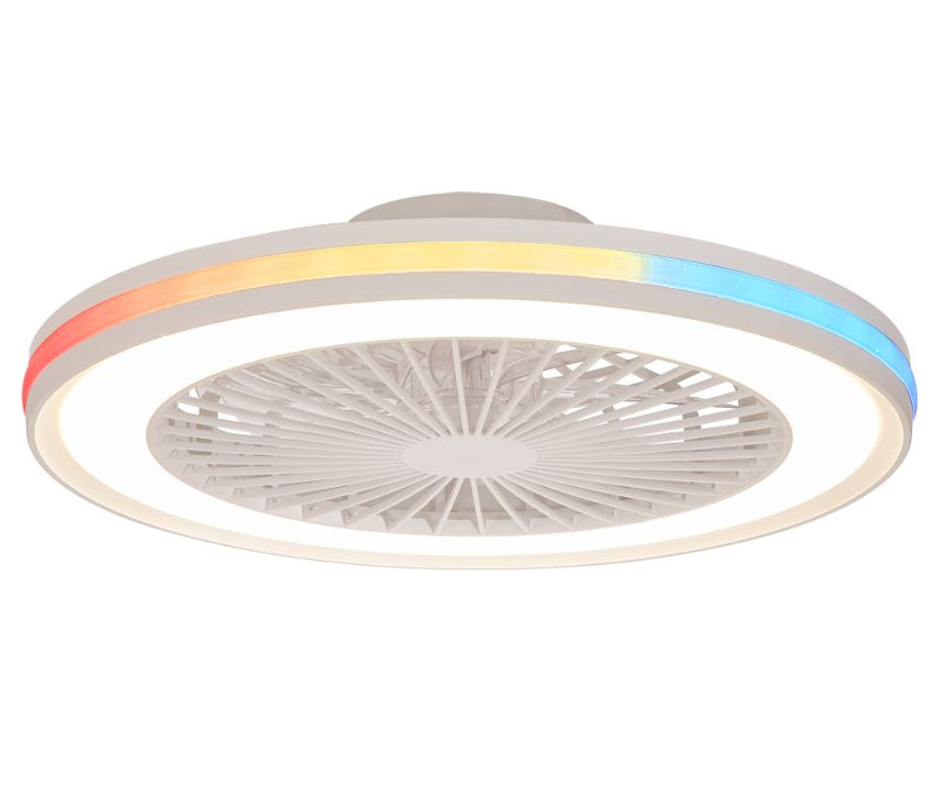 Mantra Gamer Ventilador de techo con luz plafón LED 60W blanco 7861
