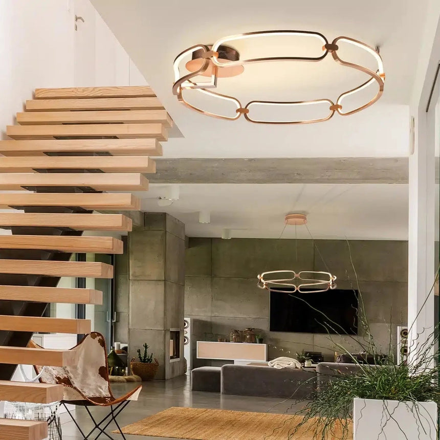 Schuller Colette Plafón LED Ø80 oro rosa dimable 786508D