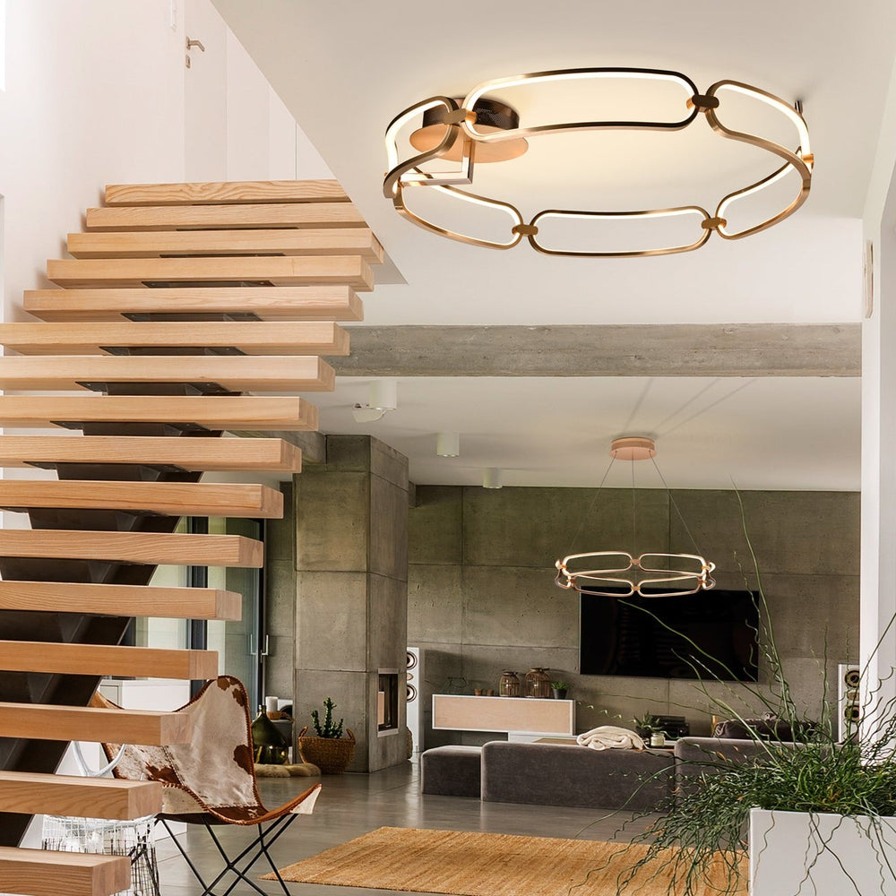 Schuller Colette LED ceiling light Ø80 gold 786508