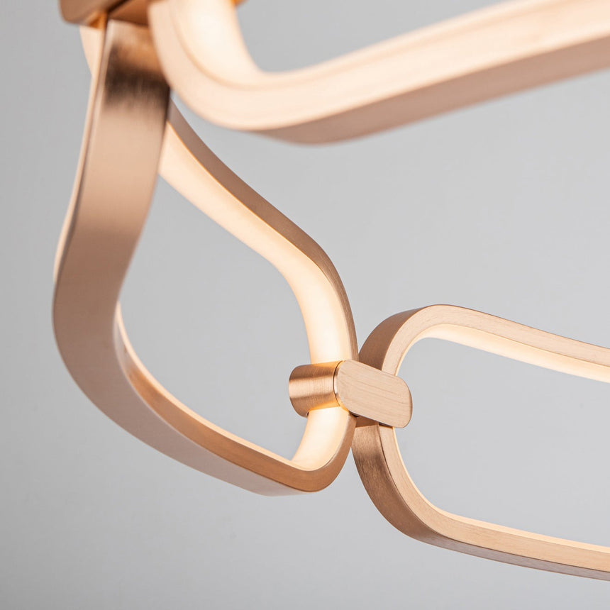 Lámpara de techo colgante Schuller Colette oro rosa 3000K Ø47cm 786621 - imagen 3