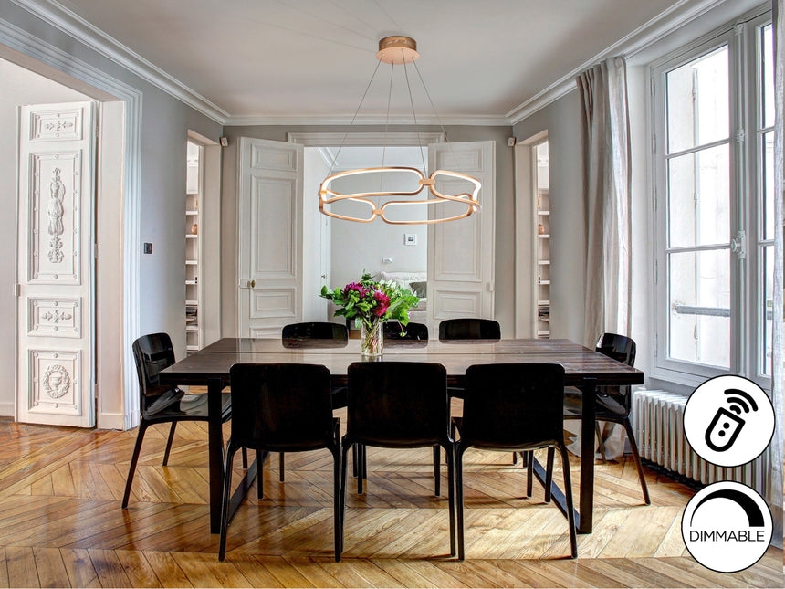 Lámpara de techo colgante Schuller Colette oro rosa 300