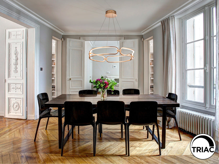 Lámpara de techo colgante Schuller Colette oro rosa 300