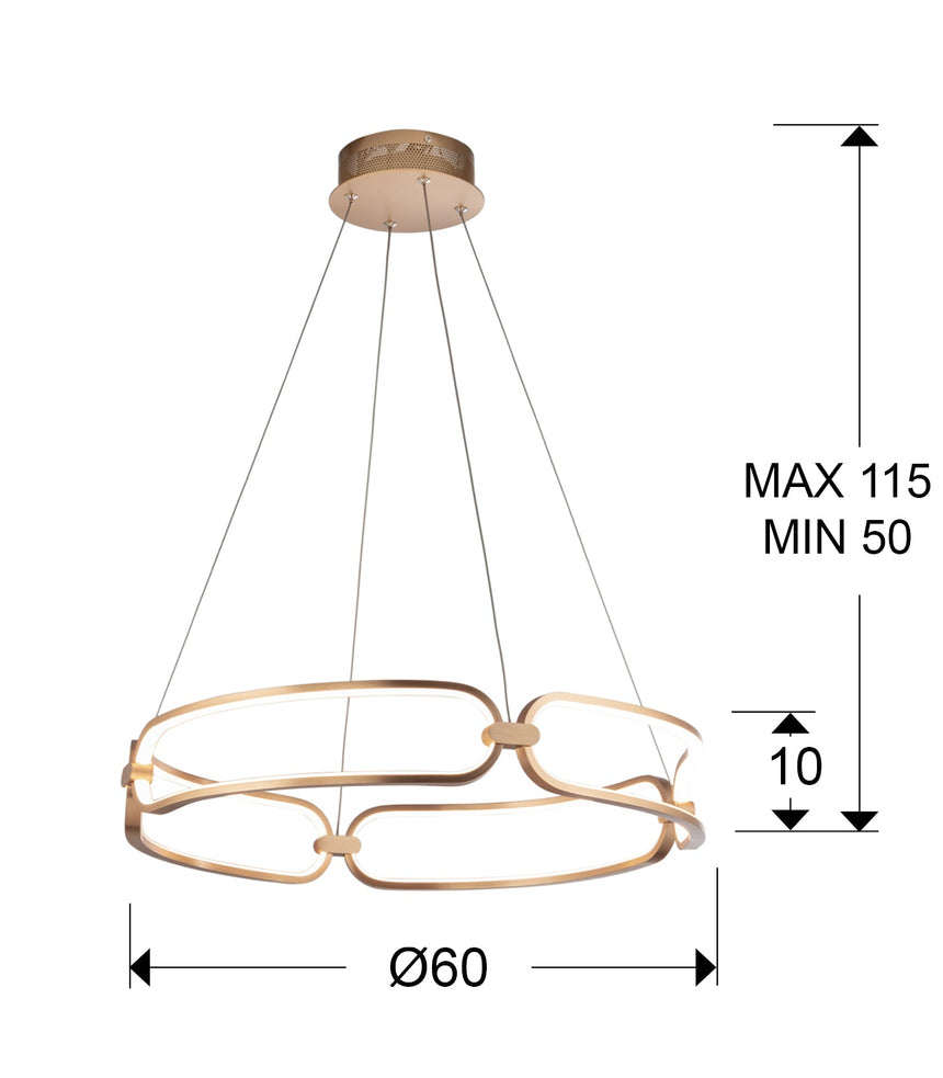 Schuller Colette Ceiling Lamp Gold and Opal 786716