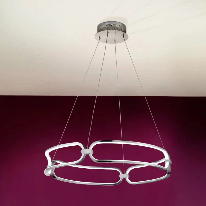 Schuller Colette Lámpara de techo colgante 60Ø cromo dimable 786831D