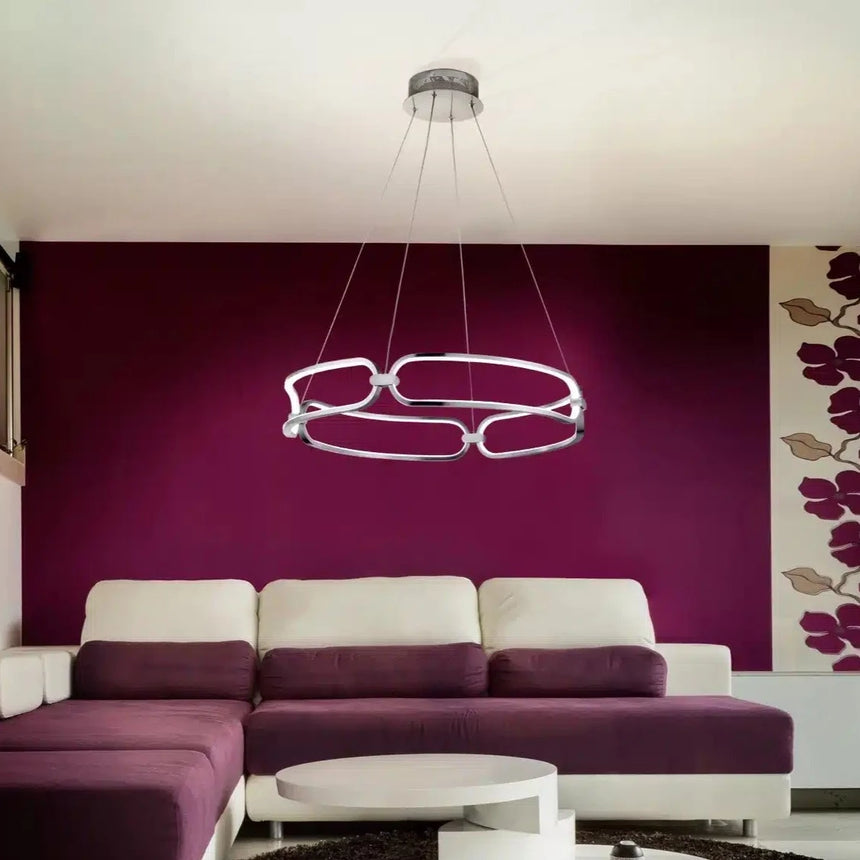 Schuller Colette Lámpara de techo colgante 60Ø cromo dimable 786831D