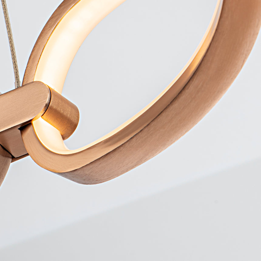 Lámpara de techo colgante Schuller Colette oro rosa 3000K Ø80cm 786966 - imagen 4