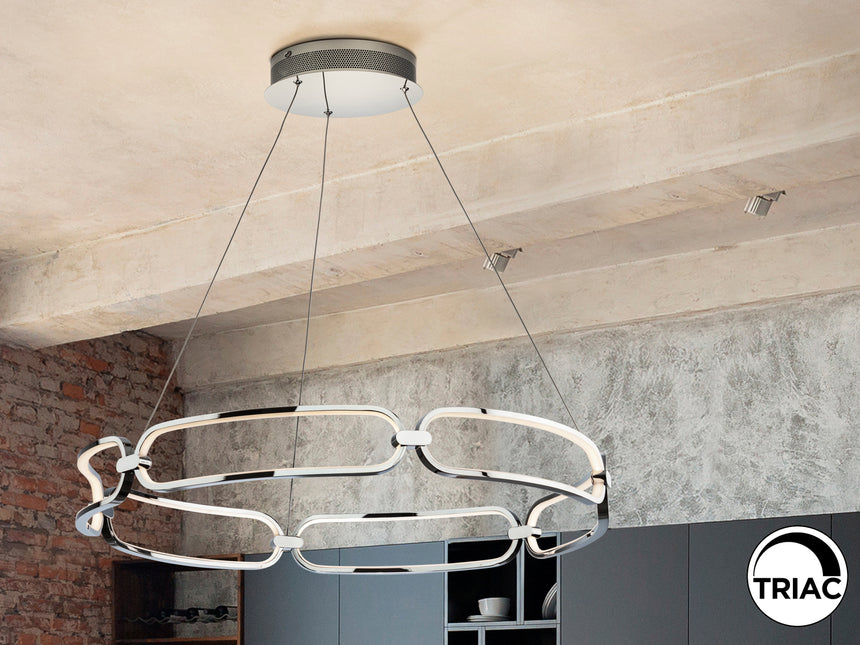 Lámpara de techo colgante Schuller Colette cromo 3000K - vista 4