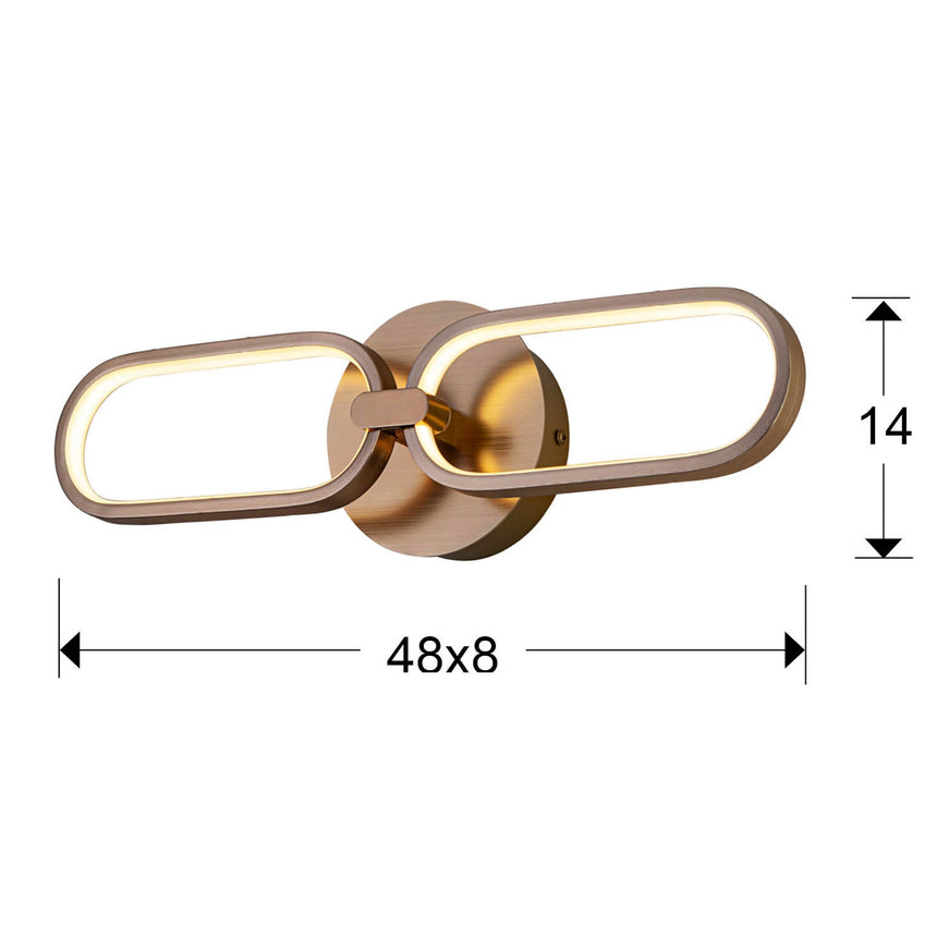 Schuller Colette Aplique LED 2L Dorado 787017
