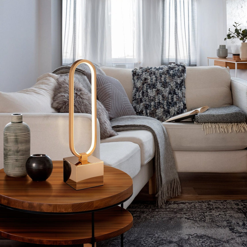 Lámpara de sobremesa Schuller Colette LED oro rosa 3000K 41cm 787253 - vista alternativa