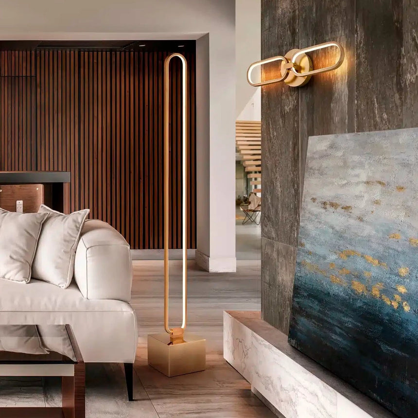 Schuller Colette Lámpara de pie oro rosa 787321