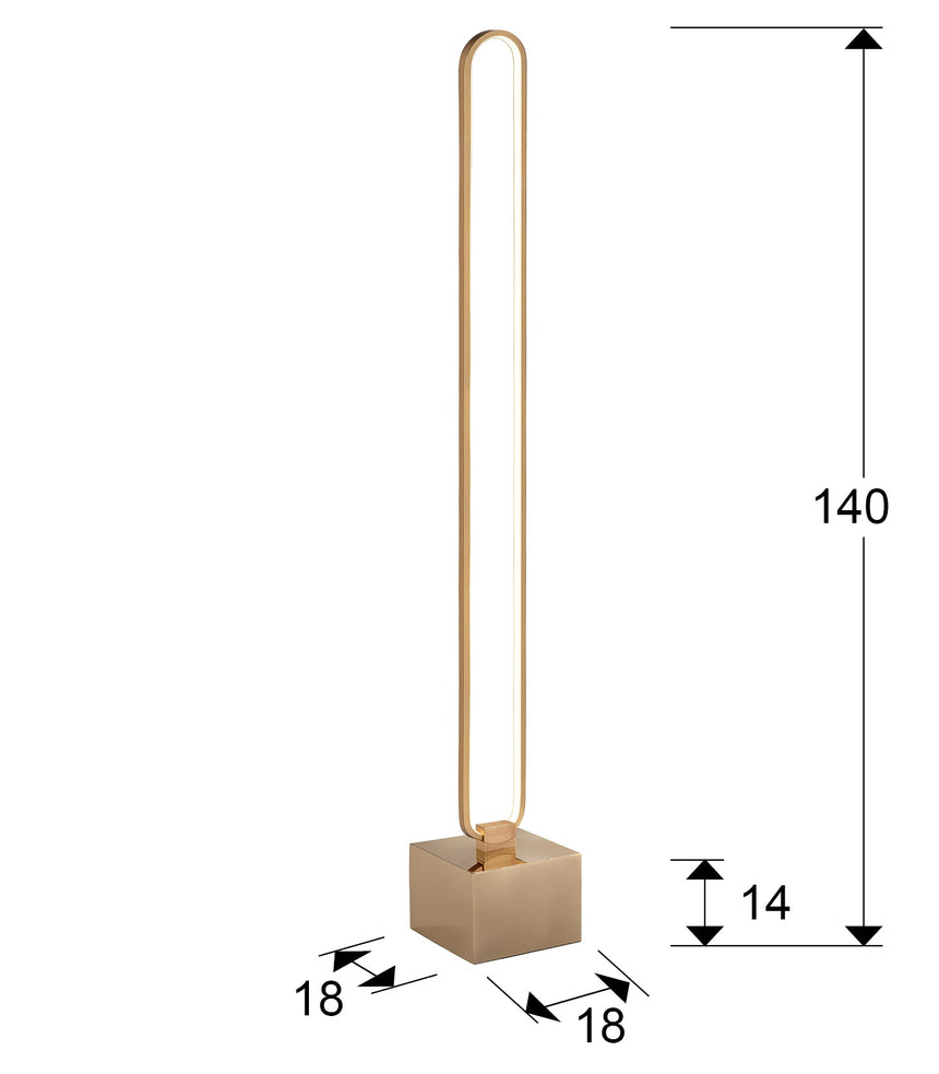 Schuller Colette Lámpara de pie oro rosa 787321
