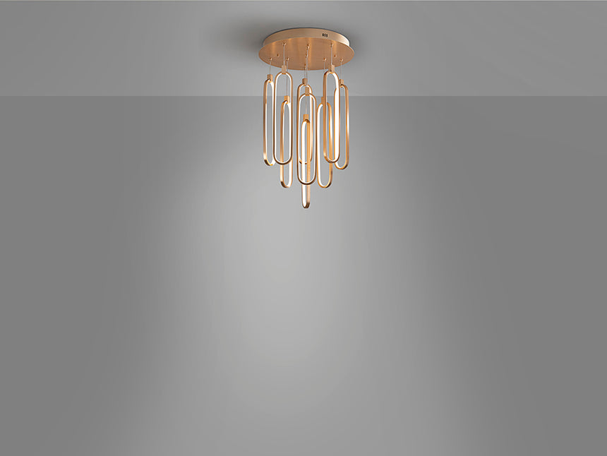 Schuller Colette Lámpara de techo colgante 9 luces oro rosado 787594