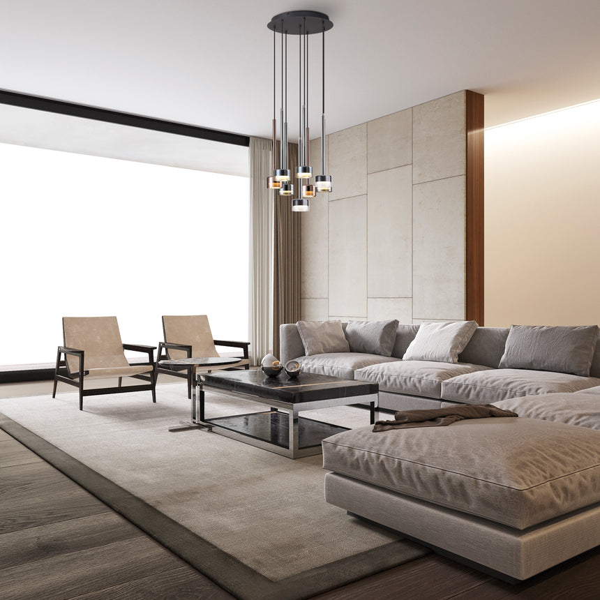 Mantra Tonic Lámpara de techo colgante 8 luces multicolor 7881