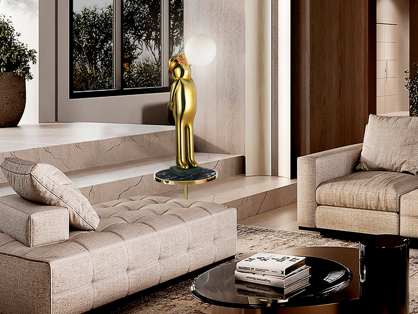 Lámpara de pie escultura bolas Schuller Mr Bubble 1 luz oro brillo 3000K 82cm 788827 - vista alternativa