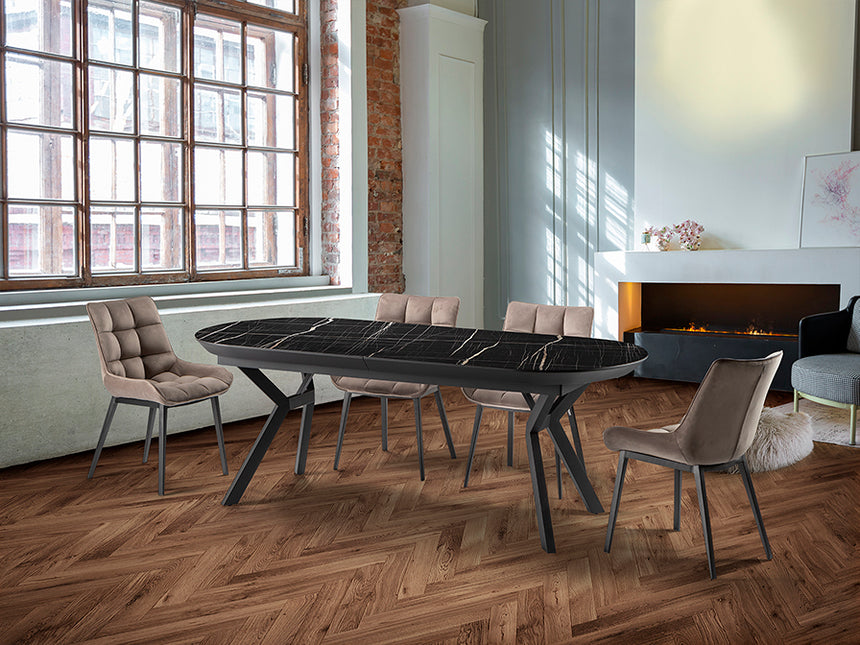 Schuller Antea Mesa comedor T mármol negro 789235