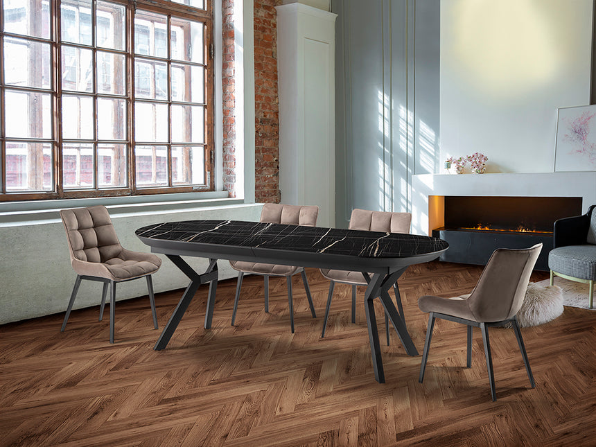 Schuller Antea Mesa comedor T mármol negro 789235