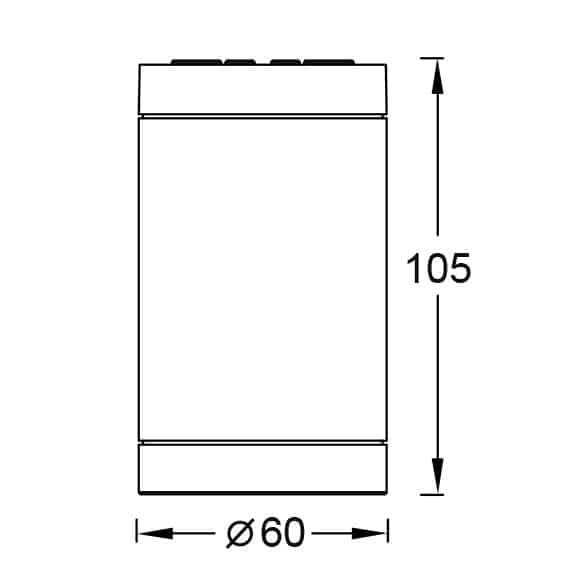 Plano de medidas - Mantra Kandanchu Plafón exterior GU10 1 Luz IP54 negro 7902