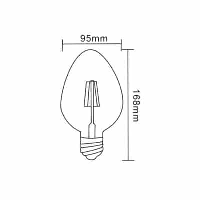 Mun Filament 790427 Amber Filament LED Bulb 4W 2300K vintage