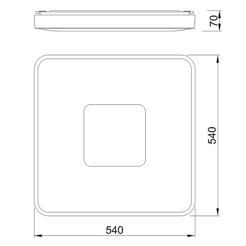 Plano de medidas - Mantra Coin Plafón LED 100W 2700K-5000K Control Remoto blanco 7916