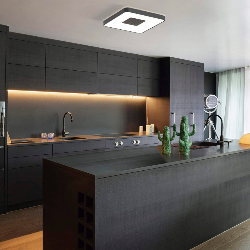 Mantra Coin Plafón LED 100W 2700K-5000K Control Remoto negro 7917 - en ambiente