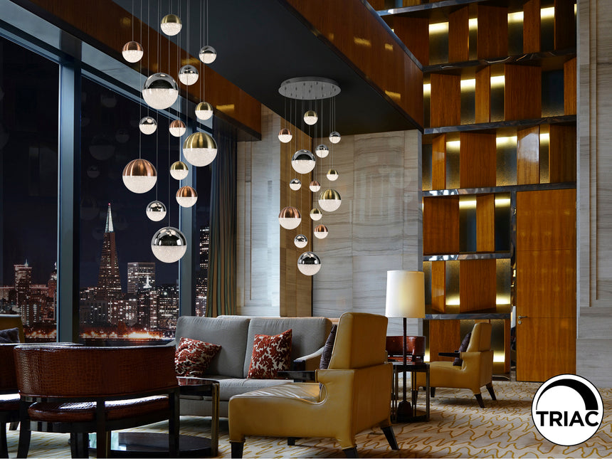 Lámpara de techo colgante Schuller Sphere grande cobre