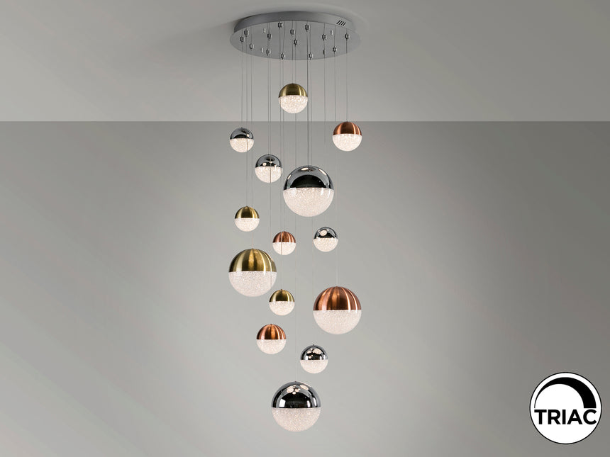 Lámpara de techo colgante Schuller Sphere grande cobre - ambiente