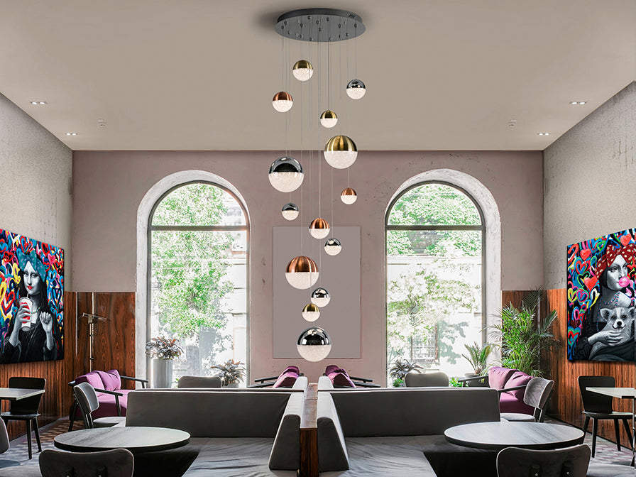 Schuller Sphere Pendant Ceiling Light 14 Lights D60 H500 Dimmable 793258GD