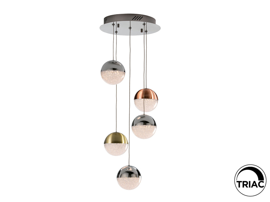 Lámpara de techo colgante bolas Schuller Sphere 5 luces