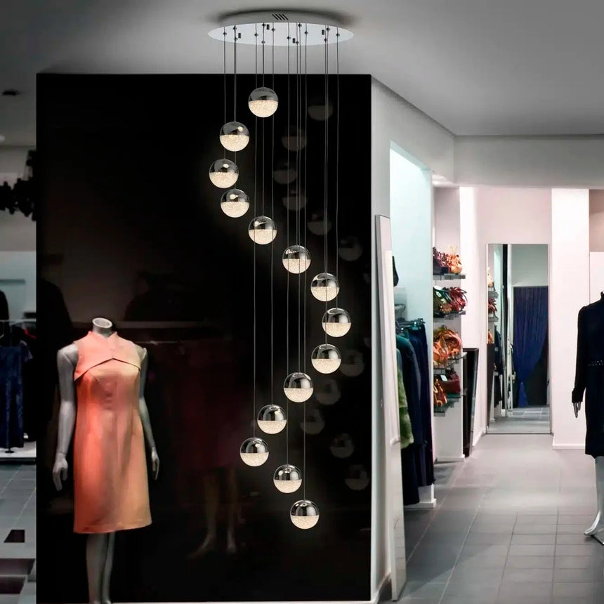 Schuller Sphere Lámpara de techo colgante LED de 14 luces dimable cromo Ø50 793746B