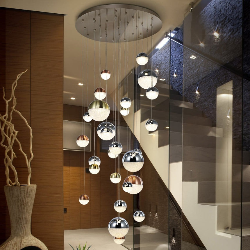 Schuller Sphere Lámpara de techo colgante grande 300cm Ø80 27 luces LED CCT 793960K