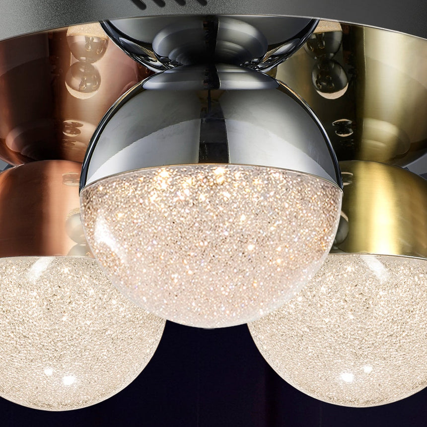 Schuller Sphere Ceiling Light Chrome, Brass, Copper, Transparent 794025