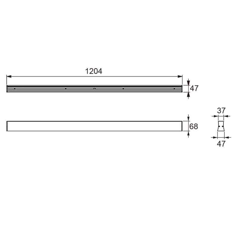 Plano de medidas - Mantra Hanok Plafón LED 38W 3000K 110º blanco 7945