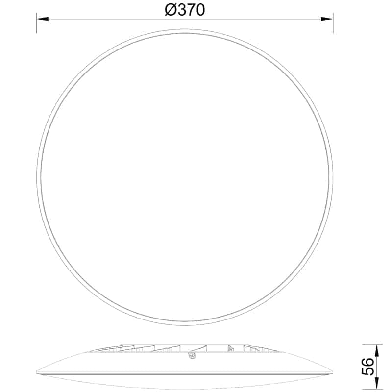 Plano de medidas - Mantra Slim Plafón LED 24W 4000K blanco 7974