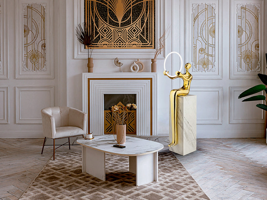 Schuller El Aro Figura 1 luz Pedestal oro 798161