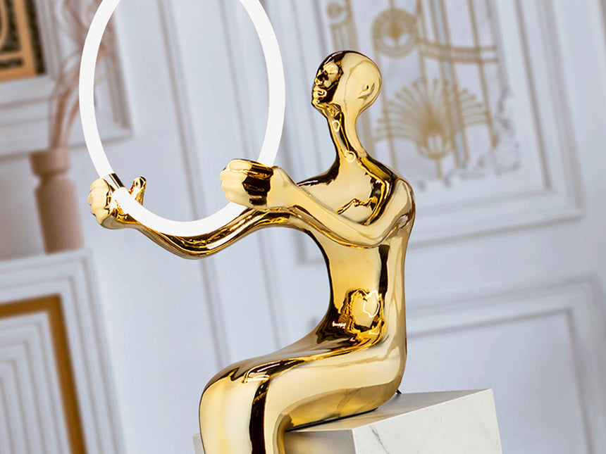 Schuller El Aro Figura 1 luz Pedestal oro 798161