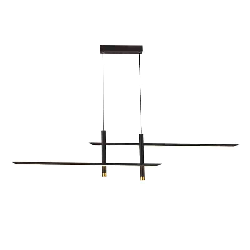 Mantra Sparta LED Pendant Ceiling Lamp 50W 3000K Black and Gold 7983