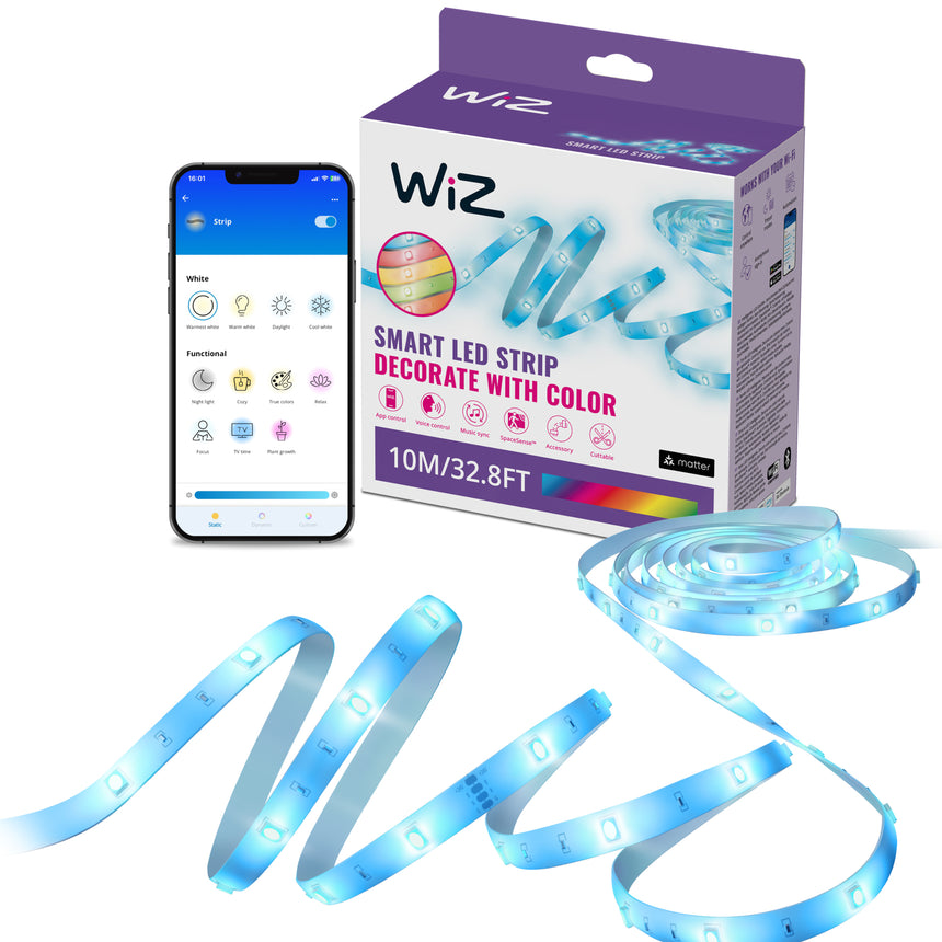 WiZ White and Color Ambiance Tira LED RGBW 12W 8720169077669 | Philips