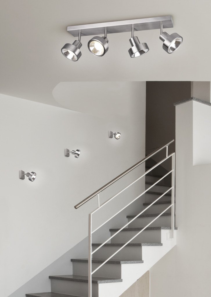 Trio Leon Matte nickel metal spotlight 800700307