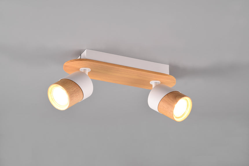 Foco Trio Aruni LED madera 3000K Ø6,5cm 801100231