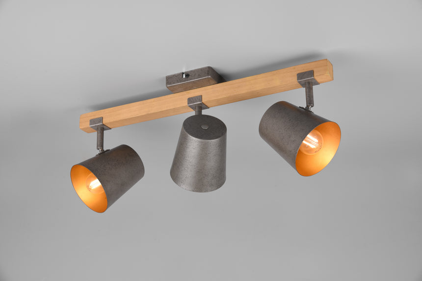 Foco Trio Bell 3 luces níquel antiguo 54cm 8