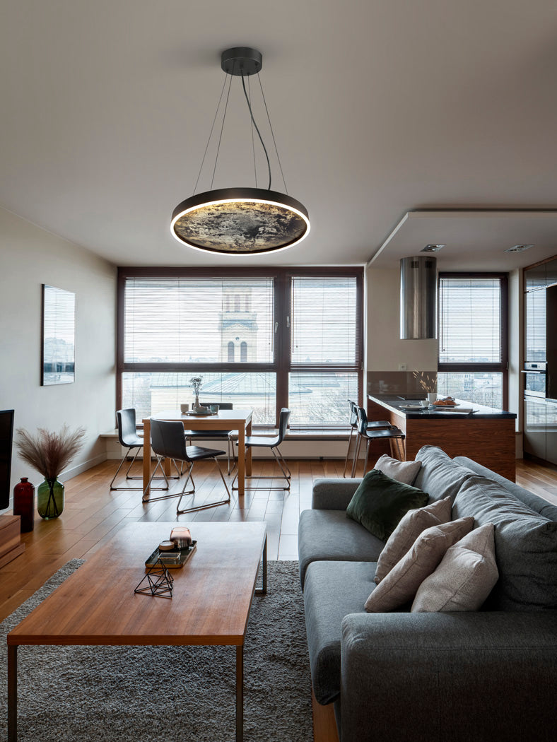 Schuller Stone Lámpara de techo colgante LED CCT negro 60D 803267