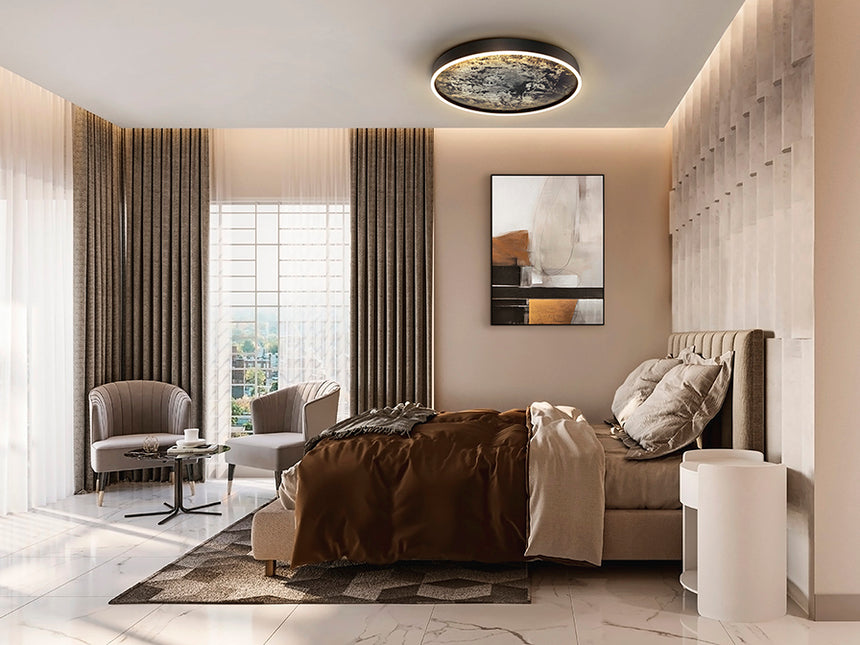 Plafón Schuller Stone LED negro y gris CCT Ø60cm 803359 - imagen 3