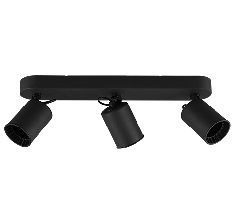 Foco Trio Pago LED negro mate 3000K 41cm 803500332