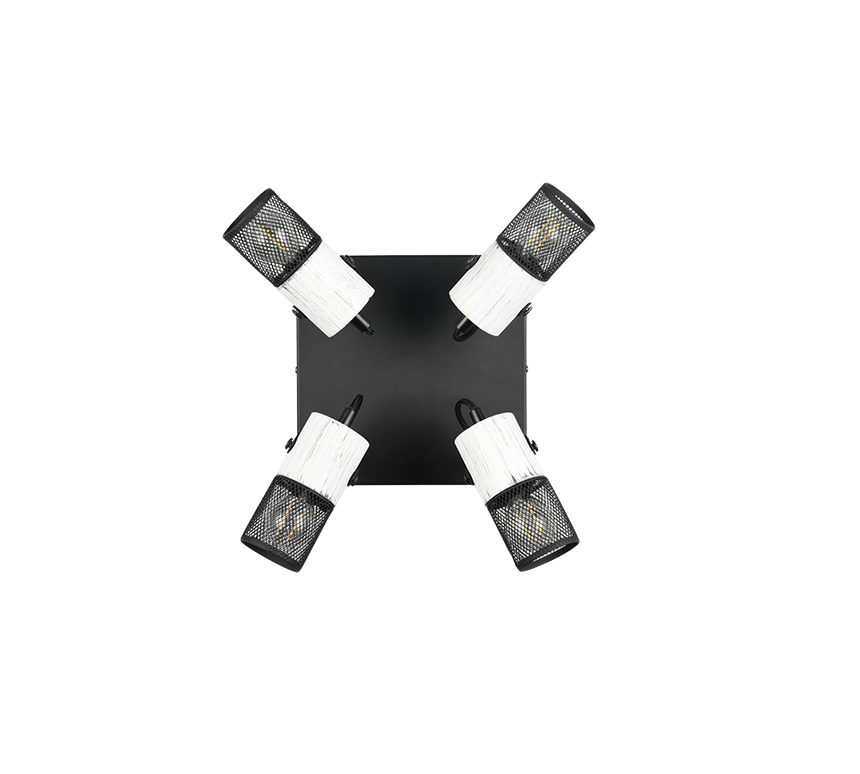 Foco Trio Tosh LED black and white 2700K 22cm 804300434