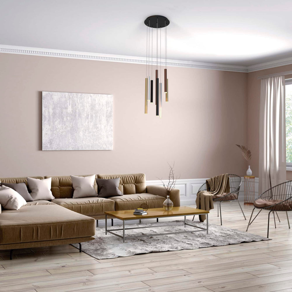 Mantra Cala LED Pendant Ceiling Lamp White, Black, Gold, Brown 8082