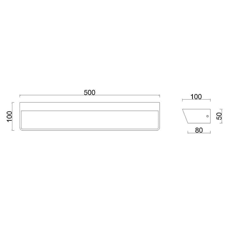 Plano de medidas - Mantra Altea Aplique LED 40W 4000K blanco 8095
