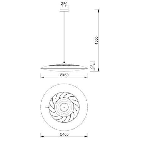 Mantra Slim Lámpara LED 50W 3000K negro 8102