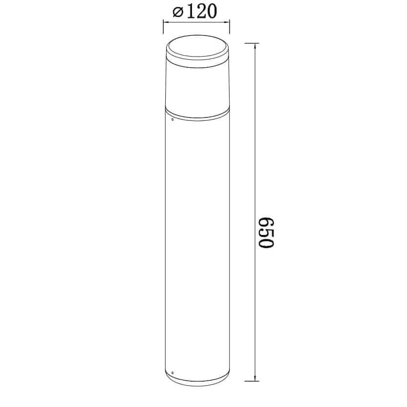 Mantra Chicago Outdoor beacon E27 IP65 dark gray 8108