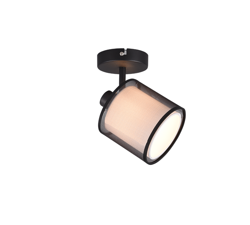 Foco Trio Burton LED negro mate 2700K 12,5cm 811400132
