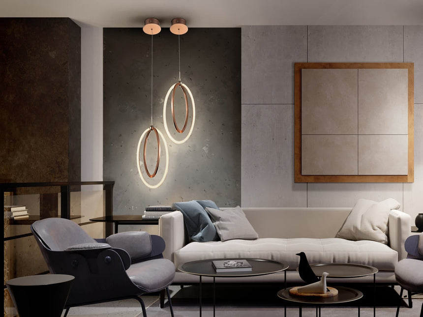 Schuller Ocellis 814263 LED Pendant Light Rose Gold